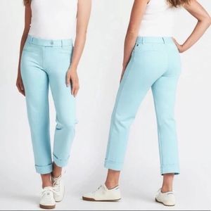 Betabrand Cropped Ankle Pants in Light Blue